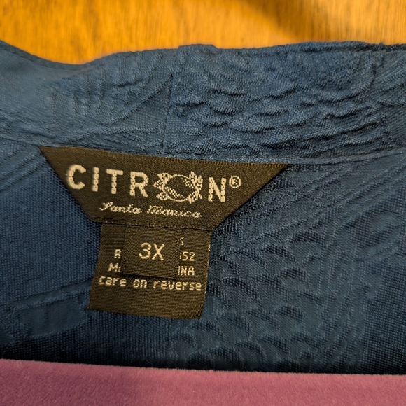 Citron Women's Deep Blue Button Down Shirt - Picture 2 of 12